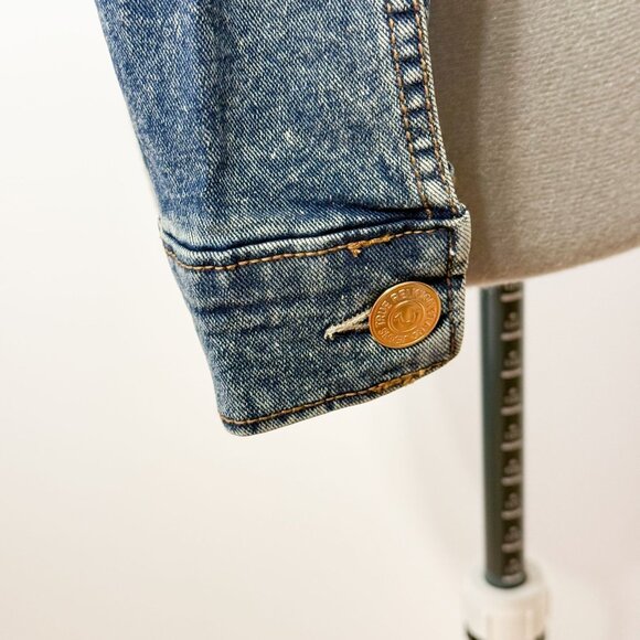 True Religion NWT Sz L  Medium  Wash Jesse Single Needle Slim Fit Denim Jacket - Picture 10 of 14